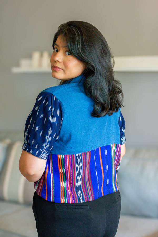 Renacer Denim Cropped Top