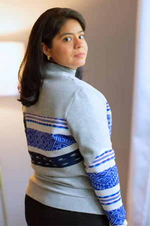 Armonía Blue Patchwork Sweater