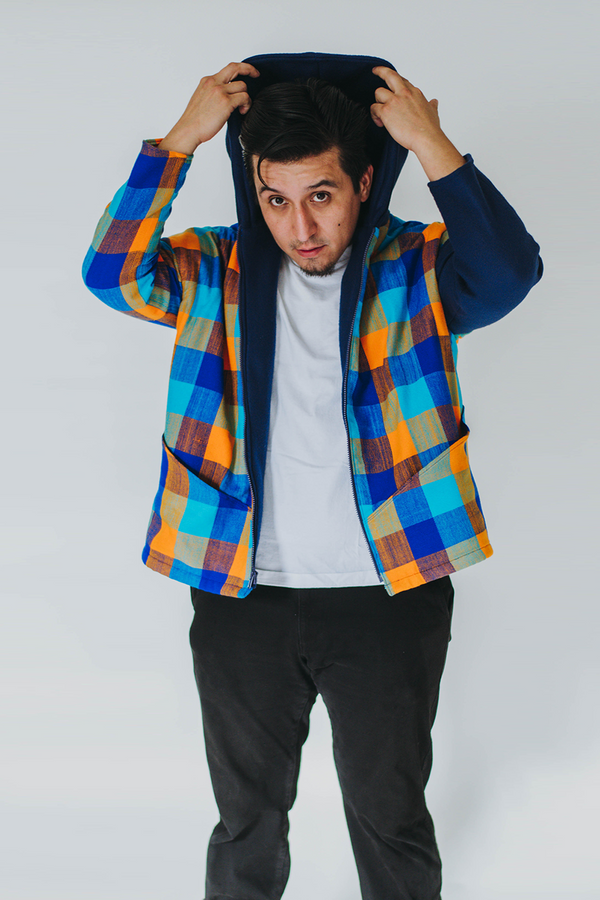 ジャケット・アウター shalom club gummy jacket melange JeimmyJacket_Orange_Hood_600x.